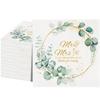 100Pcs Wedding Cocktail Napkins Mr and Mrs Wedding Napkins Bridal Shower Paper Hand Towels Dinner Napkins for Receptions,for Dessert Cake Table Decor Elegant Anniversary Birthdays Party Decor (100) view 1
