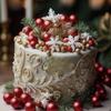 10Pcs Gold Acrylic Mirror Merry Christmas Cake Toppers Engraved Cake Decorations for Xmas Party Dessert DIY Decor Supplies view 3