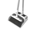 Upright Standing Broom & Comb Teeth Dust Pan 180 Degree Rotating Lightweight Multi-Functional for Home Room Kitchen Office Lobby for Home Kitchen Shop(White) view 1