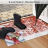 LEQIOLENNG Welcome Doormat, Christmas Santa Snowman Bunny Non-Slip Front Door Mat Absorbent Bath Mats, Winter Xmas Tree Forest Kitchen Rug Entrance Rugs for Bathroom Bedroom 20x32in view 2