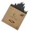 100 Counts Solid Black Drinking Straws, Disposable Black Paper Straw for Cocktail, Coffee Bars and Restaurant, Party Suppliers view 1