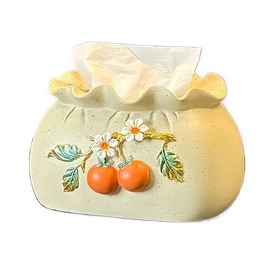 Chinese Resin Tissue Box Cover Handcraft Paper for Bathroom Bedroom Dresser Living Room Office Dorm Napkin Holder