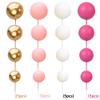 Ephlyn 32Pcs Mini Balls Cake Toppers Foam Balls DIY Cake Topper Inserts for Birthday Wedding Baby Shower Anniversary Cake Decorations Supplies Gold White Pink Rose Red view 3
