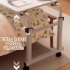 Adjustable Overbed Table with Wheels, Tilting Laptop Desk, Rolling Bed Desk, Mobile Overbed Table for Home & Hospital(Oak) view 3