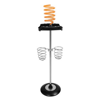 10x35.44 Inch Hair Dryer Stand, Hair Styling Appliances with Tray Two Spiral Holders, Twisty Style Acrylic Top Holder for Hair Dryer, Flat Iron, Curling Stick, Hair Straightener, Brush (Orange)