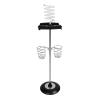 10x35.44 Inch Hair Dryer Stand, Hair Styling Appliances with Tray Two Spiral Holders, Twisty Style Acrylic Top Holder for Hair Dryer, Flat Iron, Curling Stick, Hair Straightener, Brush (Transparent) view 1