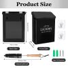 Fantasyon Magnetic Lint Bin with Lint Brush for Laundry Room Decor Farmhouse Rustic Metal Wall Mounted Lint Box Holder Keeper Organization Lint Trash Can with lid for Dryer (black) view 2
