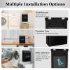 Fantasyon Magnetic Lint Bin with Lint Brush for Laundry Room Decor Farmhouse Rustic Metal Wall Mounted Lint Box Holder Keeper Organization Lint Trash Can with lid for Dryer (black) view 3