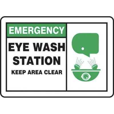 EMERGENCY SAFETY SIGN EYE WASH, Mfr: MFSD927XL-A