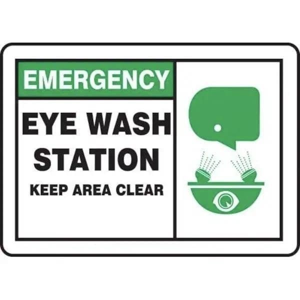 EMERGENCY SAFETY SIGN EYE WASH, Mfr: MFSD927XL-A