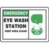 EMERGENCY SAFETY SIGN EYE WASH, Mfr: MFSD927XL-A view 1