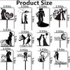 Romantic Love Wedding Cake Topper, Black Silhouette Design, Acrylic Decorative Couple Figurine, Elegant Anniversary Party Decoration view 3