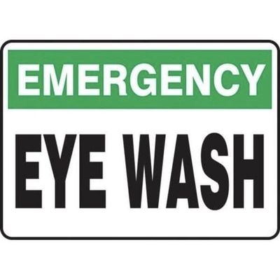 EMERGENCY SAFETY SIGN EYE WASH, Mfr: MFSD913XL-A