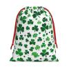 DCEHGEW happy st patrick's day Soft Drawstring Gift Wrapping Bags, Reusable Polyester Pouch Storage Bag for Christmas, Halloween, Party Favors, Jewelry, Medium Size: 11.8x15.8 inches view 1