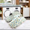Hezely Blue Floral Mop Slippers Shoes Microfiber Floor Cleaning Shoes Washable Dust Mop Slippers for House Kitchen, M view 3