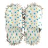 Hezely Blue Floral Mop Slippers Shoes Microfiber Floor Cleaning Shoes Washable Dust Mop Slippers for House Kitchen, M view 4