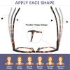 COJWIS 4 Pack Multifocus Progressive Reading Glasses for Women Men- Bifocal Computer/Book Readers Blue Light Blocking With Spring Hinge(Mix-4C,3.0x) view 3