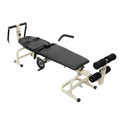 RoxYrabxy Lumbar Traction Bed, Multifunctional Folding Massage Bed, Body Stretcher Traction, Spine Cervical Massage Traction with Protective Clothing for Cervical Spine Body Stretching