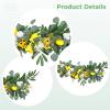 byepica Simulation Garland Lemon, Spring Wreath 23.6 in (60 Cm) Front for Door, Welcome Home Decorations, with Greenery Vibrant and Lemon Home Decor Lifelike Flowers view 3
