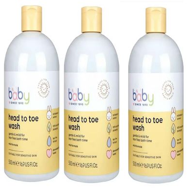Everyday Baby Head to Toe wash 16.9 oz (pack of 3 total 50.7 oz)