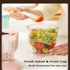 Portable Fruit Cup with Drainage Lid & Foldable Handle view 3