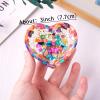 1pc Natural Crystal Crushed Stone Drip Love Bowl Ornament Incense Holder Base Resin Crafts Home Desktop Decorative Plate view 3