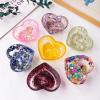 1pc Natural Crystal Crushed Stone Drip Love Bowl Ornament Incense Holder Base Resin Crafts Home Desktop Decorative Plate view 4