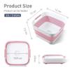 Collapsible Wash Basin for Baby Bottles - 2.4 Gallons Portable Wash Bin for RV Camping Sink, Space-Saving Dish Tub.Laundry & Utility Room Sinks (Pink) view 3