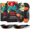 2 Packs of Sport Shock Absorbing Insoles - Basketball Athletic Shoe Cushioning Inserts Men Women - Ideal for Active Sports Running Training - Neutral Arch for Sneakers Shoes, L view 1