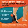 2 Packs of Sport Shock Absorbing Insoles - Basketball Athletic Shoe Cushioning Inserts Men Women - Ideal for Active Sports Running Training - Neutral Arch for Sneakers Shoes, L view 3