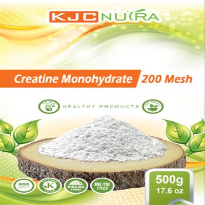 KJC Nutra Creatine Monohydrate 200 Mesh 500 g | Micronized Powder for Strength, Endurance, and Recovery