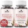 AKSHAR Ayurveda Ashwagandha KSM-66 Gummies, Organic Ashwagandha Supplements for Focus, Increase Energy & Strength, Chicory Root Fiber & Natural Cherry Flavor (60 Count (Pack of 2)) view 1
