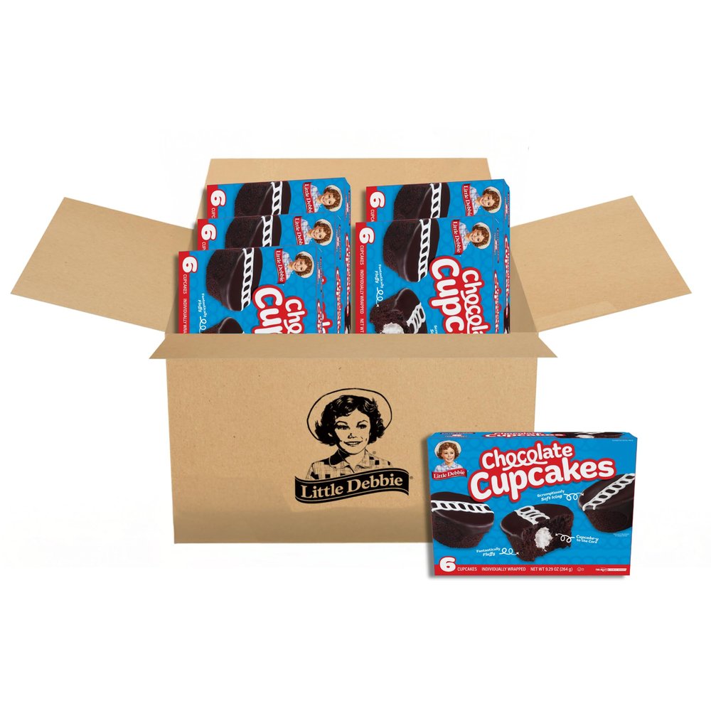 Little Debbie Chocolate Cupcakes, 36 Individually Wrapped Cupcakes (6 Boxes)