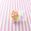 C.L.W. Holiday, Acid Green with Pink Hearts and Snowflakes Sprinkle Mix, Polymer Clay Fake Sprinkles, Decoden Funfetti Jimmies rdnqu (Bag: 30 Grams) view 2