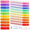 180Pcs Kids Bandages Bulk, Children's Colorful Flexible Adhesive Bandages 10 Colors Neon Waterproof Breathable Strip Protect Cuts and Scrapes for Children Toddlers, 2.83'' x 0.75'' view 1
