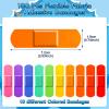 180Pcs Kids Bandages Bulk, Children's Colorful Flexible Adhesive Bandages 10 Colors Neon Waterproof Breathable Strip Protect Cuts and Scrapes for Children Toddlers, 2.83'' x 0.75'' view 2
