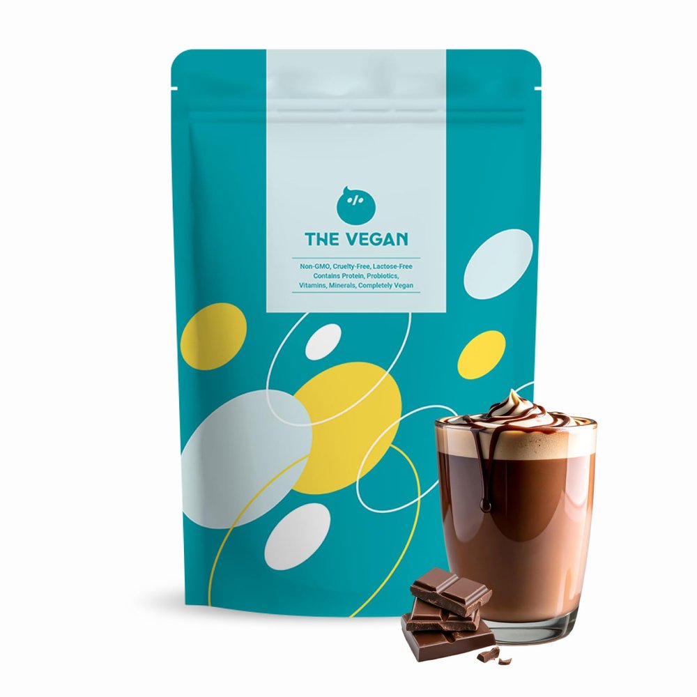 THE VEGAN Plant Based Protein Powder (Chocolate) | 2.2lb Vegan Protein | Non-GMO Soy Protein Isolate with Probiotics | Dairy-Free | Vegan-Friendly | Low Cholesterol | 25 Serving