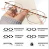 2-in-1 Blue Light & UV Protection Glasses for Men & Women, Non-Prescription Photochromic Glasses for Game & Read (Pink, Non-Photochromic) view 4