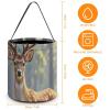 Sika Deer Candy Bucket, Reusable Halloween Trick Or Treat Bags with Handle, Portable Candy Bag for Christmas, Party & Holiday Gift view 2