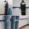 Wall Mount Gas Cylinder Storage Rack Heavy Duty Oxygen Tank Holder with Safety Chain & Screws, Steel Cylinder Bracket for Secure Gas Bottle Storage(Single Bottle) view 3