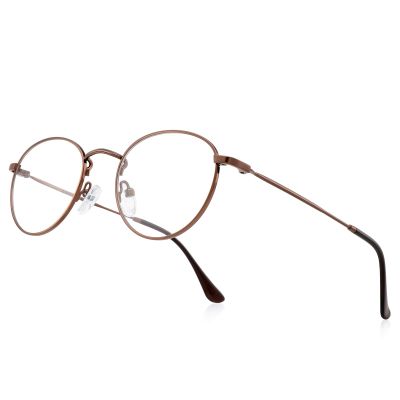 RB.Pilot Small Metal Round Reading Glasses for Women Men Classic Vintage Retro Shades Blue Light Blocking Computer Readers