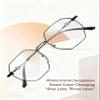 2-in-1 Blue Light & UV Protection Glasses for Men & Women, Non-Prescription Photochromic Glasses for Game & Read (Black, Non-Photochromic) view 3