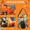 Halloween Trick Or Treat Baskets - Steam Train Candy Bucket Tote Bag with Handle for Party Favors view 3