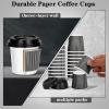 100 4oz Disposable Espresso Cups with Lids Ripple Corrugated Paper Disposable Coffee Cups Cups for Hot Chocolate, Tea, and Cocoa Drinks (Grey) view 3