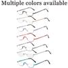 YKHBC Half Reading Glasses Slim Metal Frame Half Rim Readers with Spring Hinge 2025 New for Men Women (Blue,2) view 3