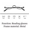 YKHBC Half Reading Glasses Slim Metal Frame Half Rim Readers with Spring Hinge 2025 New for Men Women (Blue,2) view 4
