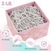 2LB Silver Crinkle Cut Paper Shred Filler, Paper Shreds for Basket Fillers, Birthday, Gift Wrapping, Anniversary, Wedding, Graduation, Thanksgiving, Christmas Gift Decor Party Filler view 2