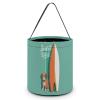 GFLFMXZW Halloween Trick Or Treat Bags Surfboard And Puppy Patterns Halloween Candy Basket with Handles Portable Collapsible Goodie Gift Bags Reusable Halloween Tote Bag for Party Favor Supplies view 1