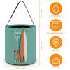 GFLFMXZW Halloween Trick Or Treat Bags Surfboard And Puppy Patterns Halloween Candy Basket with Handles Portable Collapsible Goodie Gift Bags Reusable Halloween Tote Bag for Party Favor Supplies view 2
