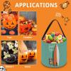 GFLFMXZW Halloween Trick Or Treat Bags Surfboard And Puppy Patterns Halloween Candy Basket with Handles Portable Collapsible Goodie Gift Bags Reusable Halloween Tote Bag for Party Favor Supplies view 3
